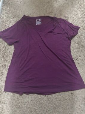 Sky Plum Short Sleeve V-Neck Tee